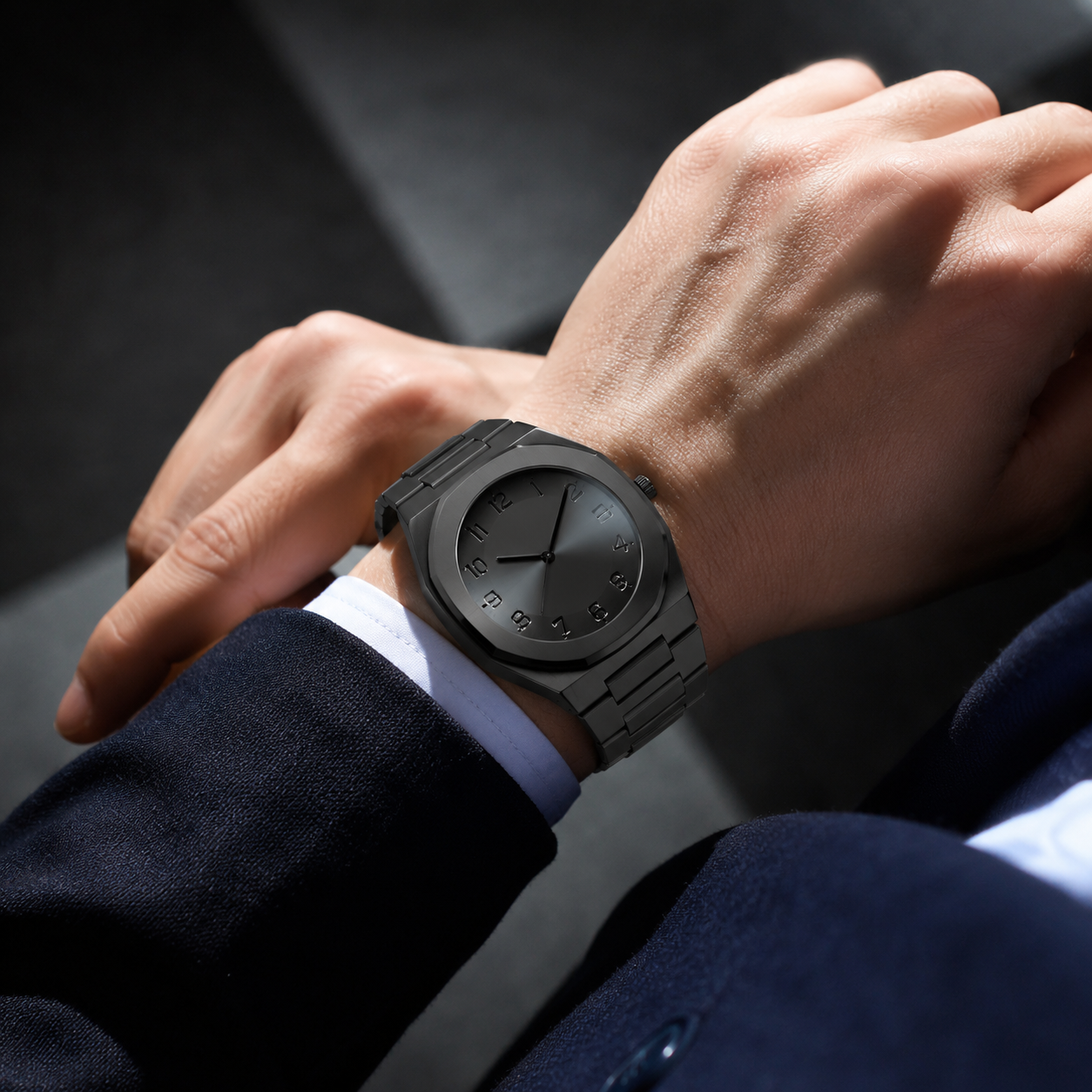 ساعة عربية من الستانلس ستيل